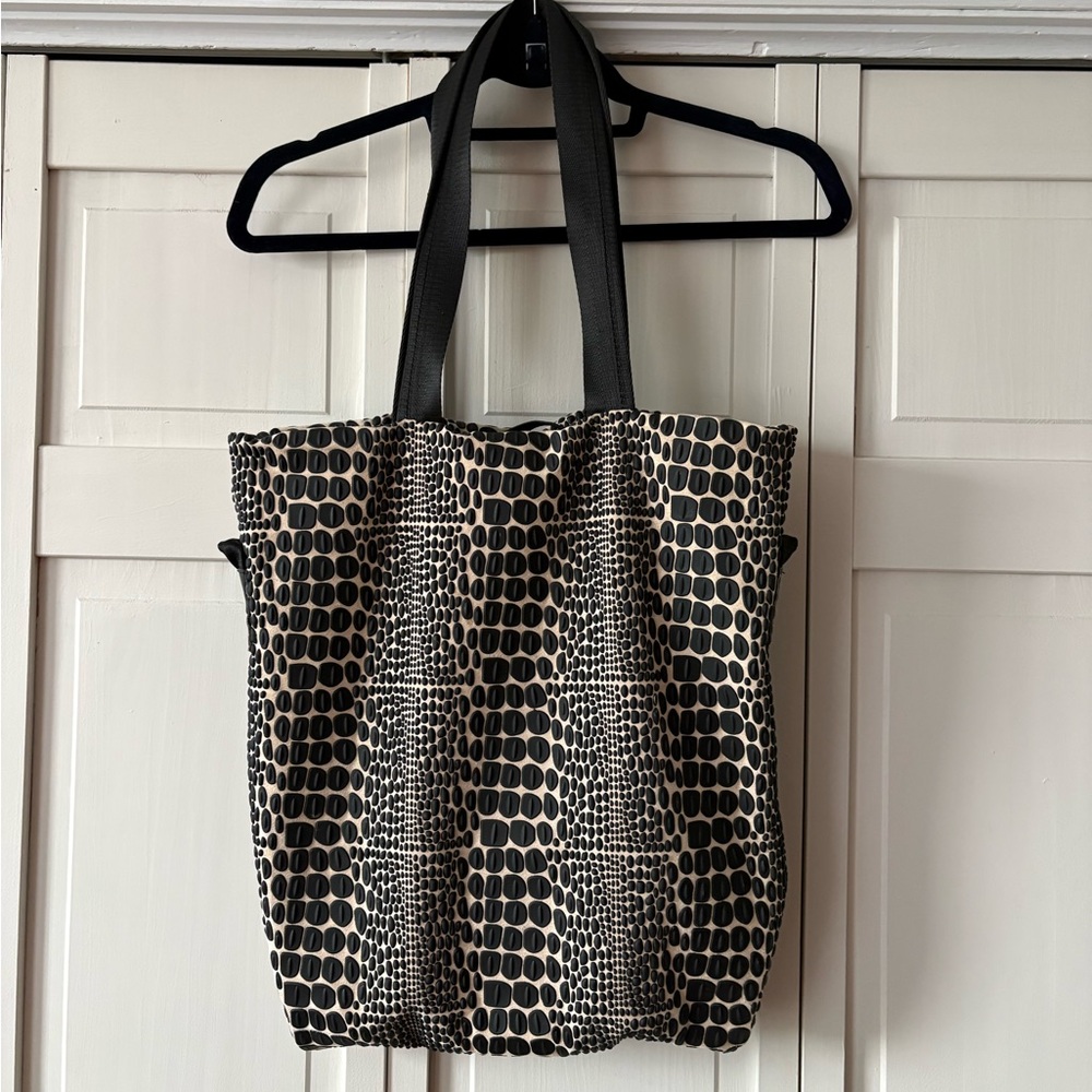 Stylish Black and Cream Tote Bag